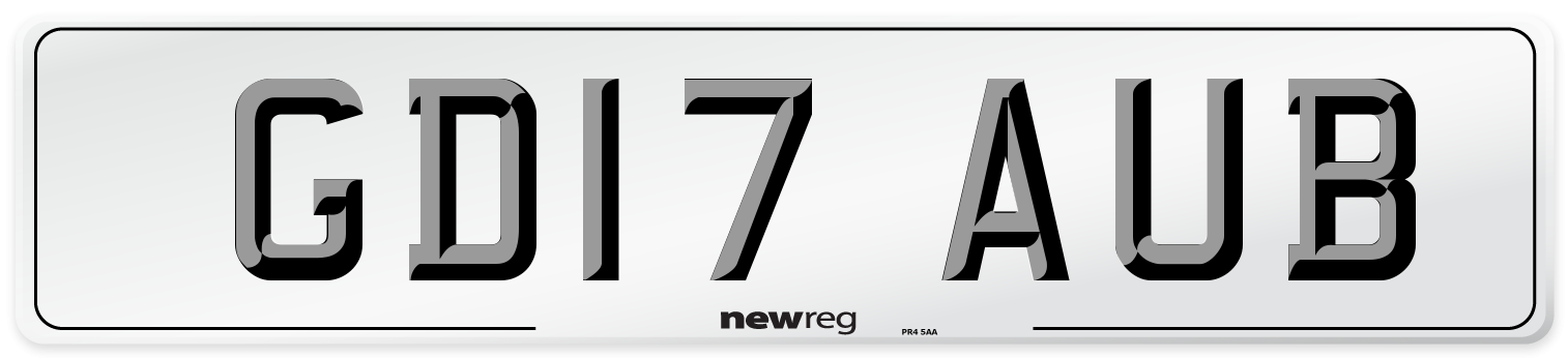 GD17 AUB Number Plate from New Reg